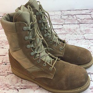 Men's Vibram Leather Combast Boots Brown Size 11